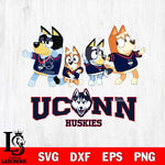 UConn Huskies Bluey Mode Dance Squats Svg Eps Dxf Png File, Digital Download, Instant Download