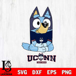 UConn Huskies Bluey Styles Football Svg Eps Dxf Png File,NCAA Svg Files,Bluey svg ,Digital Download ,Instant Download, Cricut File