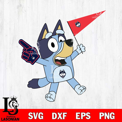 UConn Huskies Bluey flag Svg Eps Dxf Png File, Digital Download, Instant Download