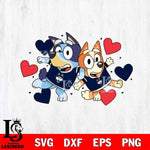 UConn Huskies Bluey heart Svg Eps Dxf Png File, Digital Download, Instant Download