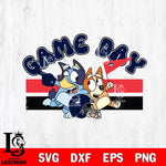 UConn Huskies Game Day Bluey Svg Eps Dxf Png File, Digital Download, Instant Download