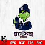 UConn Huskies Grinch Football Christmas Cut Files Cricut, Svg Dxf Eps Png file, Digital download , Silhouette