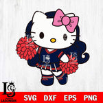 UConn Huskies Hello Kitty Cheerleader 7 Svg Eps Dxf Png File, Digital Download, Instant Download