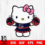 UConn Huskies Hello Kitty Cheerleader 9 Svg Eps Dxf Png File, Digital Download, Instant Download