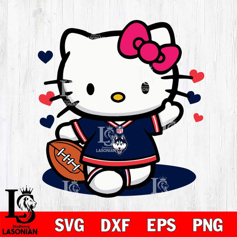 UConn Huskies Hello Kitty sport 10 Svg Eps Dxf Png File, NCAA svg, Digital Download, Instant Download