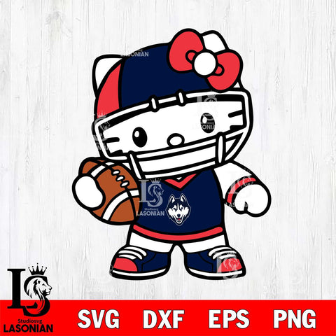 UConn Huskies Hello Kitty sport 2 Svg Eps Dxf Png File, NCAA svg, Digital Download, Instant Download