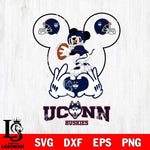 UConn Huskies Mickey Heart Rugby Svg Eps Dxf Png File, Digital Download ,Instant Download, Cricut File