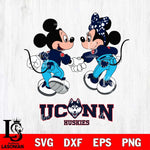 UConn Huskies Mickey Minnie Valentine Rugby Svg Eps Dxf Png File, Digital Download ,Instant Download, Cricut File