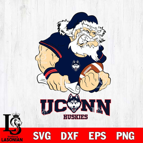 UConn Huskies Santa Claus Angry Svg dxf eps png pdf file,NCAA svg,Digital Download,Cricut file