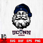 UConn Huskies Santa Claus Christmas Svg dxf eps png pdf file,NCAA svg,Digital Download,Cricut file