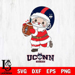 UConn Huskies Santa Claus Cute Svg dxf eps png pdf file,NCAA svg,Digital Download,Cricut file