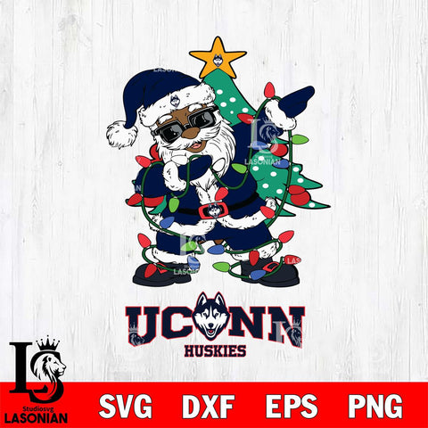 UConn Huskies Santa Claus Ugly Christmas Svg dxf eps png pdf file,NCAA svg,Digital Download,Cricut file