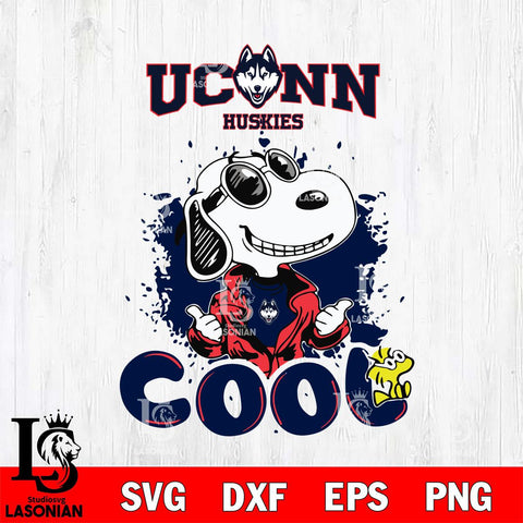 UConn Huskies Snoopy Sport 7 Svg Eps Dxf Png File, Digital Download