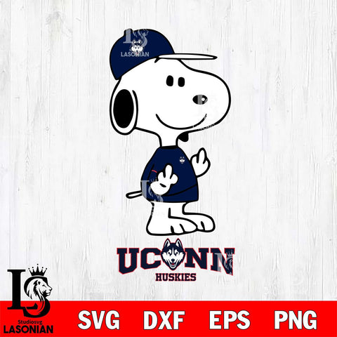 UConn Huskies Snoopy Sport 8 Svg Eps Dxf Png File, Digital Download