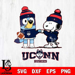 UConn Huskies Snoopy & Bluey Football Svg Eps Dxf Png File,NCAA Svg Files,Chill Guy svg ,Digital Download ,Instant Download, Cricut File