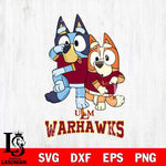 UL Monroe Warhawks Bluey & Bingo Svg Eps Dxf Png File, NCAA svg, Digital Download, Instant Download