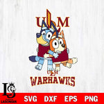 UL Monroe Warhawks Bluey & Bingo 3 Svg Eps Dxf Png File, NCAA svg, Digital Download, Instant Download