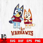 UL Monroe Warhawks Bluey & Bingo 6 Svg Eps Dxf Png File, NCAA svg, Digital Download, Instant Download