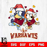 UL Monroe Warhawks Bluey Christmas NFL Svg Eps Dxf Png File, Digital Download