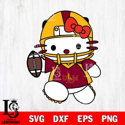 UL Monroe Warhawks Hello Kitty sport 11 Svg Eps Dxf Png File, NCAA svg, Digital Download, Instant Download