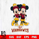 UL Monroe Warhawks Mickey And Minnie Mouse Football Svg Eps Dxf Png File, NCAA svg , File Cut , Digital Download , Instant Download, Cut Svg Files