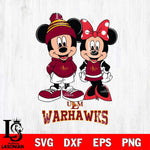 UL Monroe Warhawks Mickey Minnie Mouse Cute Football Svg Eps Dxf Png File, NCAA svg , File Cut , Digital Download , Instant Download, Cut Svg Files