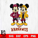 UL Monroe Warhawks Mickey Minnie Mouse Football Svg Eps Dxf Png File, NCAA svg , File Cut , Digital Download , Instant Download, Cut Svg Files