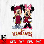 UL Monroe Warhawks Mickey Minnie Mouse Pink Svg Eps Dxf Png File, NCAA svg , File Cut , Digital Download , Instant Download, Cut Svg Files