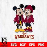 UL Monroe Warhawks Mickey Minnie Mouse Rugby Svg Eps Dxf Png File, NCAA svg , File Cut , Digital Download , Instant Download, Cut Svg Files