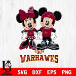 UL Monroe Warhawks Mickey Minnie Rugby ball Svg Eps Dxf Png File, NCAA svg , File Cut , Digital Download , Instant Download, Cut Svg Files