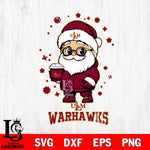 UL Monroe Warhawks Santa Claus Coffe Svg dxf eps png pdf file,NCAA svg,Digital Download,Cricut file