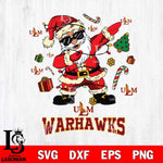 UL Monroe Warhawks Santa Claus Football Svg dxf eps png pdf file,NCAA svg,Digital Download,Cricut file