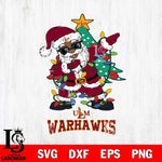 UL Monroe Warhawks Santa Claus Ugly Christmas Svg dxf eps png pdf file,NCAA svg,Digital Download,Cricut file