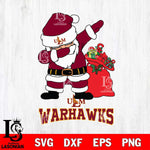 UL Monroe Warhawks Santa Dabbing Christmas Svg dxf eps png pdf file,NCAA svg,Digital Download,Cricut file