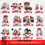 UNLV Rebels Bluey & Bingo Bundle 12 SVG Svg Eps Dxf Png File, Bundle NCAA svg, Digital Download, Instant Download