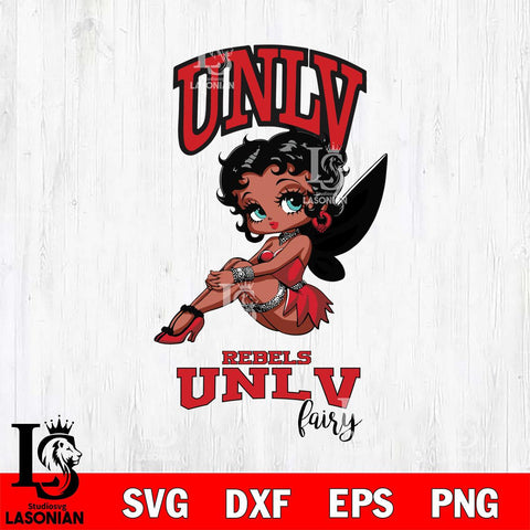 UNLV Rebels Beauty Black Fairy Betty Boop, Svg Eps Dxf Png File, Digital Download