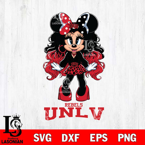 UNLV Rebels Beauty Minnie Mouse Svg Eps Dxf Png File, Digital Download, Instant Download