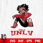 UNLV Rebels Betty Boop Black Fan Girl Svg Eps Dxf Png File, Digital Download, Instant Download