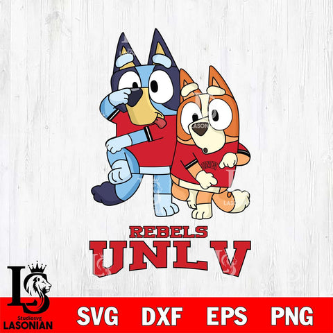 UNLV Rebels Bluey & Bingo Svg Eps Dxf Png File, NCAA svg, Digital Download, Instant Download