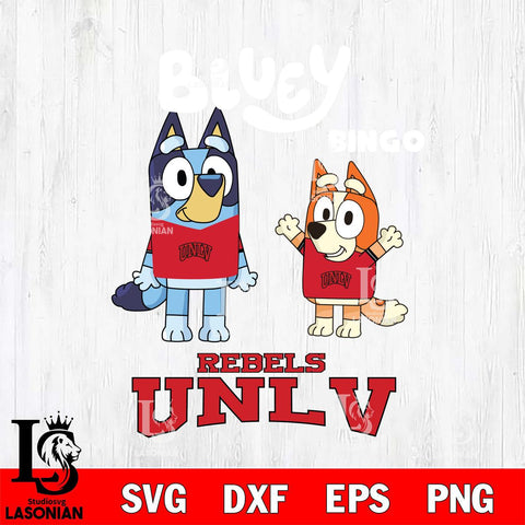 UNLV Rebels Bluey & Bingo 4 Svg Eps Dxf Png File, NCAA svg, Digital Download, Instant Download