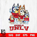 UNLV Rebels Bluey & Bingo 7 Svg Eps Dxf Png File, NCAA svg, Digital Download, Instant Download