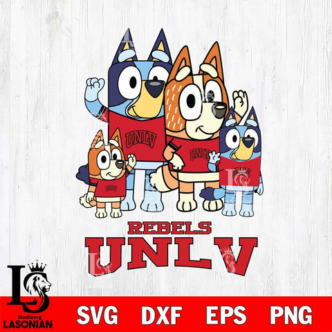 UNLV Rebels Bluey & Bingo 7 Svg Eps Dxf Png File, NCAA svg, Digital Download, Instant Download