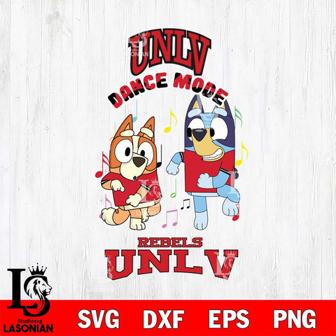 UNLV Rebels Bluey Bingo Dance Mode Svg Eps Dxf Png File, NCAA svg, Digital Download, Instant Download