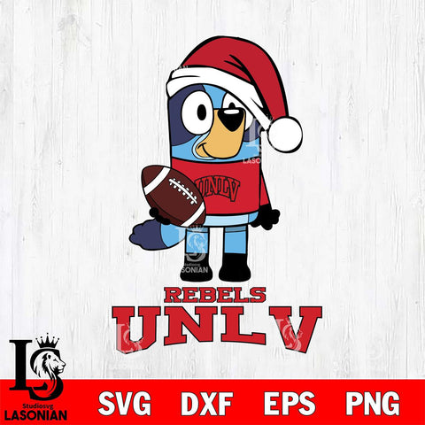 UNLV Rebels Bluey Christmas Svg Eps Dxf Png File, Digital Download