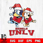 UNLV Rebels Bluey Christmas Holiday Svg Eps Dxf Png File, Digital Download