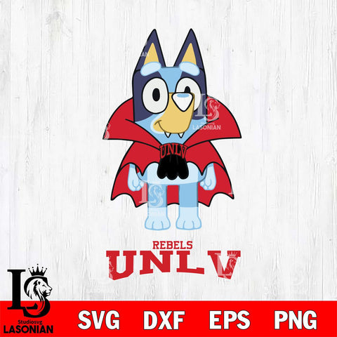 UNLV Rebels Bluey Dracula Halloween Svg Eps Dxf Png File, Digital Download, Instant Download