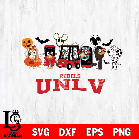 UNLV Rebels Bluey Halloween Svg Eps Dxf Png File, Digital Download, Instant Download