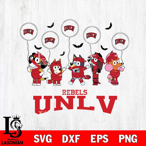 UNLV Rebels Bluey Halloween Spooky Svg Eps Dxf Png File, Digital Download, Instant Download