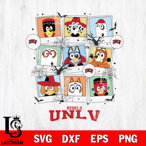 UNLV Rebels Bluey Halloween Sport Svg Eps Dxf Png File, Digital Download, Instant Download