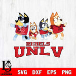 UNLV Rebels Bluey Mode Dance Squats Svg Eps Dxf Png File, Digital Download, Instant Download